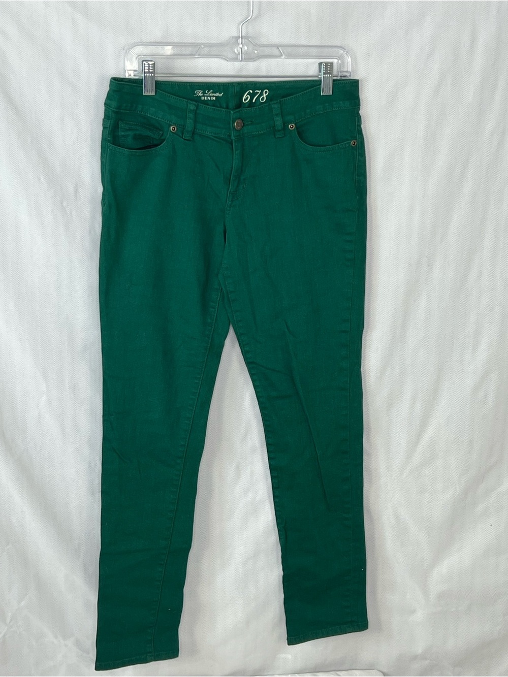 The Limited Denim 678 Dark Green Jeans Skinny 5 Pocket Size 8